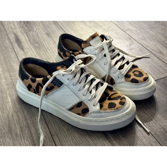UGG Shoes - UGG Ladies Size 5 Spotty Lace Alameda Sneakers - Genuine Hair and Leather